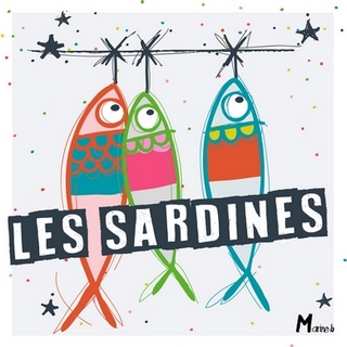 Toile imprimee Les-sardines