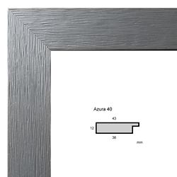 Échantillon cadre sur mesure baroque AZURA 40 ARGENT