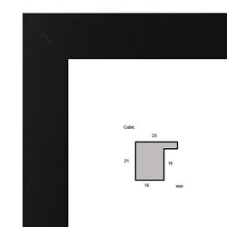 Échantillon cadre sur mesure baroque CUBIC NOIR