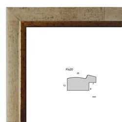 Échantillon cadre sur mesure baroque FLO 20 IVOIRE