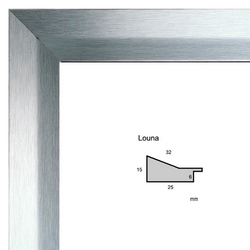 Échantillon cadre sur mesure baroque LOUNA ARGENT