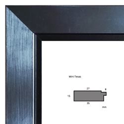 Échantillon cadre sur mesure baroque MINI TEXAS ARGENT