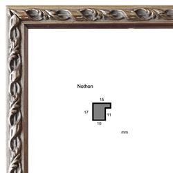 Échantillon cadre sur mesure baroque NOTHON ARGENT