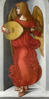 Image 2AA2739 An Angel in Red with a Lute ART CLASSIQUE FIGURATIF After Leonardo da Vinci 