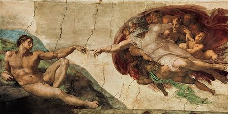 Image 2MB156 La creazione di Adamo  ART CLASSIQUE FIGURATIF Michelangelo Buonarroti