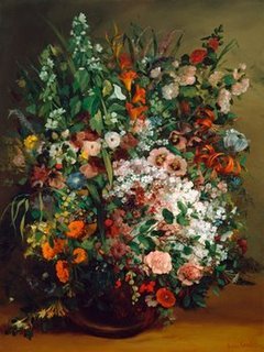 Image 3AA3057 Bouquet of flowers in a vase FLEURS ART CLASSIQUE Gustave Courbet