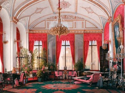 3AA3812-Interiors-of-the-Winter-Palace:-the-Raspberry-Study--CARTE--Edward-Petrovich-Hau