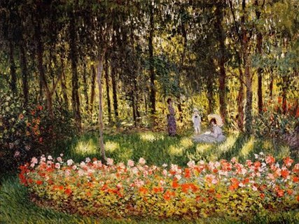 3CM034-Wooded-Scene-PEINTRE-PAYSAGE-Claude-Monet