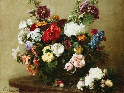 3FL104-Bouquet-of-Various-Flowers-ART-CLASSIQUE-FLEURS-Henri-Fantin-Latour