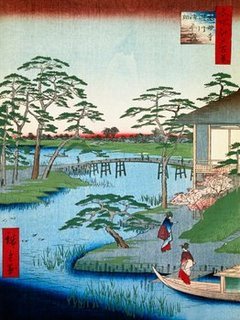 3HI1441-Lord-s-Garden-Beside-Mokuboji-Temple-ART-ASIATIQUE--Ando-Hiroshige