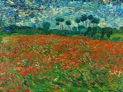 Image 3VG1539 Poppy field PEINTRE PAYSAGE Vincent van Gogh
