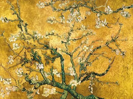 3VG3106-Van-Gogh-Deco-Mandorlo-in-fiore-(gold-variation)-PEINTRE-FLEURS-Vincent-van-Gogh