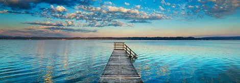 4FK3125-Boat-ramp-and-filigree-clouds-Bavaria-Germany-PAYSAGE-MARIN-Frank-Krahmer