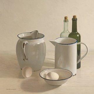 ig7332-2-jugs-2-bottles-2-eggs-and-a-bowl-DECORATIF-CUISINE--Willem-de-Bont