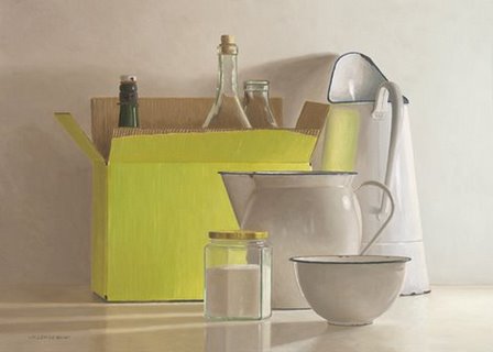 Image ig7333 Still life with yellow box bottles and DECORATIF CUISINE  Willem de Bont